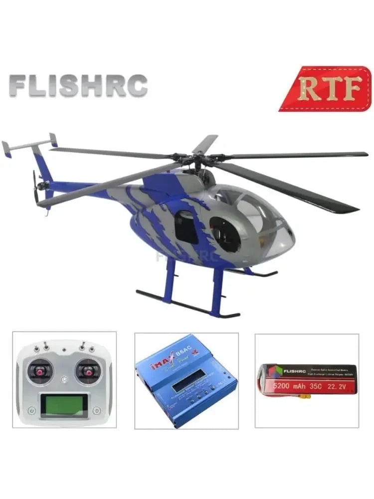 FLISHRC Roban MD-500E G-Jive 6CH GPS Helicopter Scale 6 L7 Flight Control RTF Plastic Material for Boys