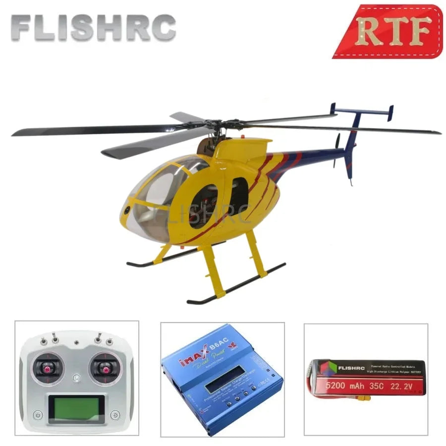 FLISHRC Roban MD-500E G-Jive 6CH GPS Helicopter Scale 6 L7 Flight Control RTF Plastic Material for Boys