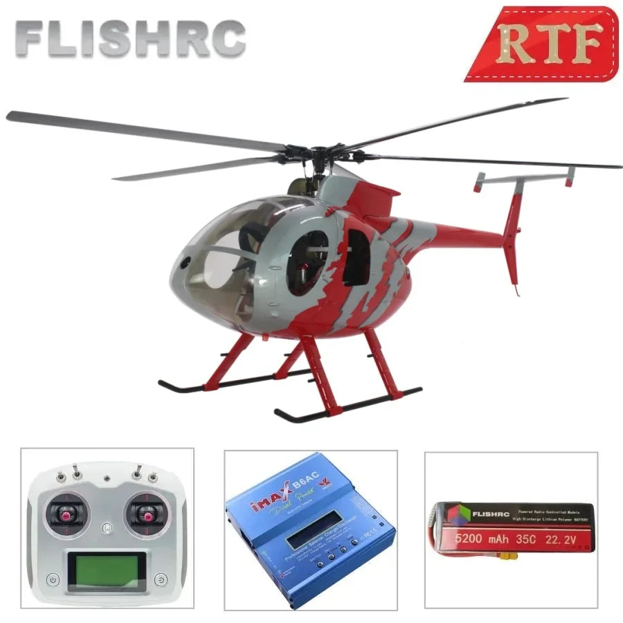 FLISHRC Roban MD-500E G-Jive 6CH GPS Helicopter Scale 6 L7 Flight Control RTF Plastic Material for Boys
