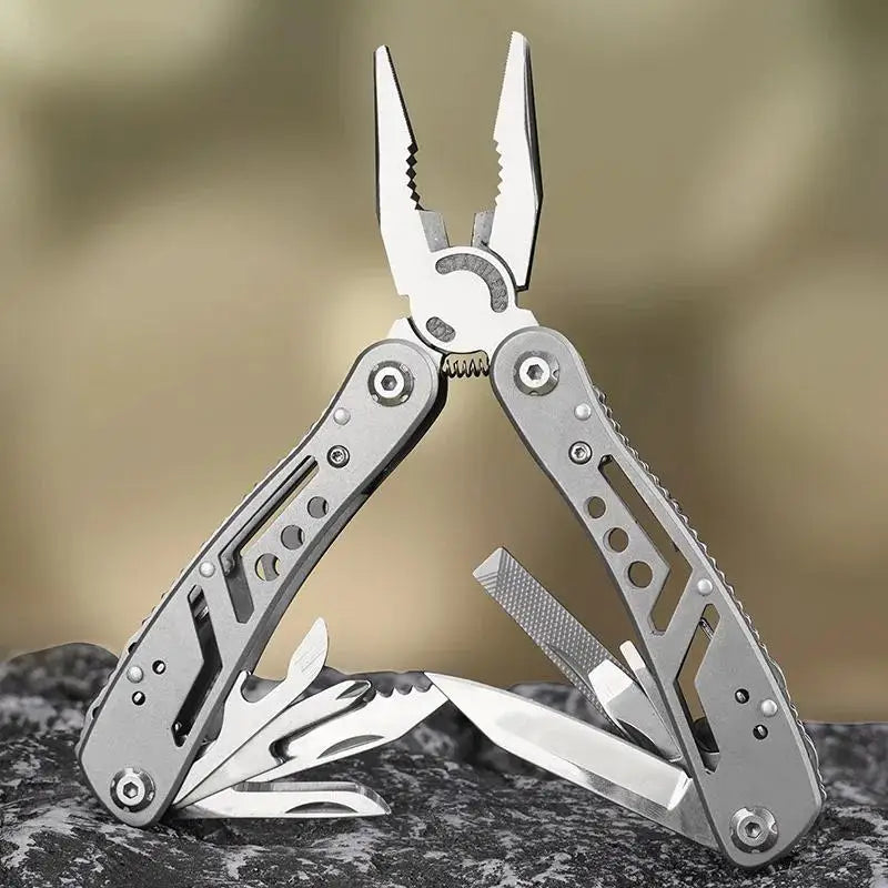24-in-1 Stainless Steel Multitool Pliers Knife - Portable Folding Multi-Tool for Camping Survival Hunting Gifts for Men/Dad