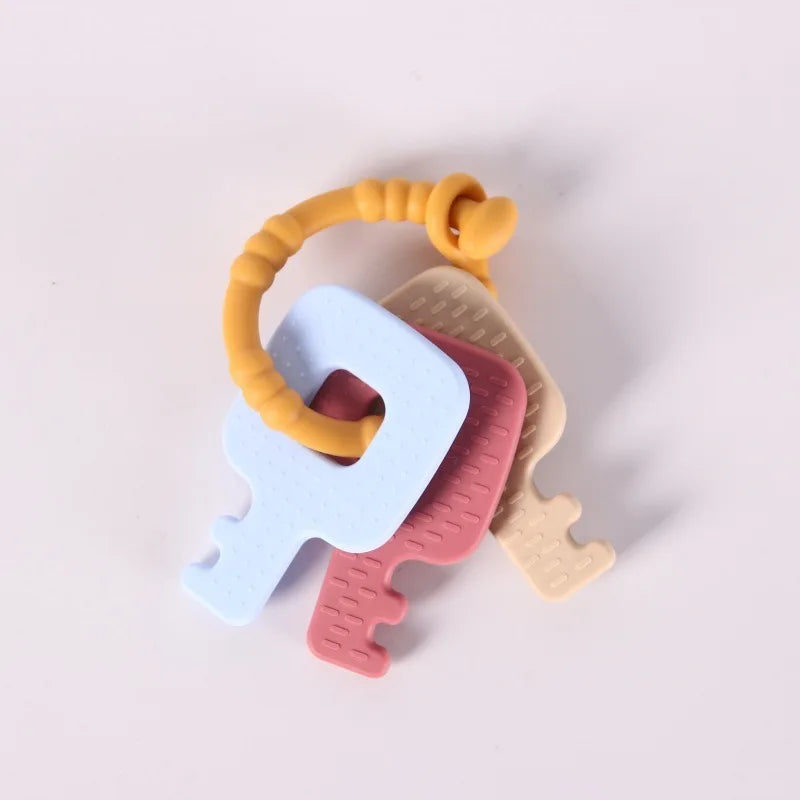 Key Chain and Sensory Teether Bed Bell Silicone Montessori Ball Newborn Baby Toys Children Children's Gifts Growing Up Games
