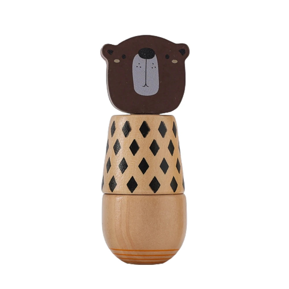 BPA-free Baby Toys Wooden Rattles Silicone Ring Rattles and Mobiles Babies 0–12 Months Sensory Toys Wooden Teether Baby Gifts