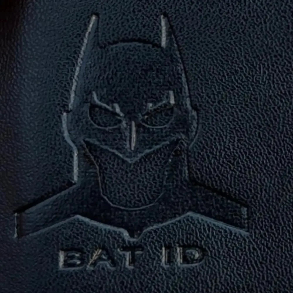aBat ID Wallet Slim Leather Card Holder Case Wallet With Super Hero Mask Gift For Dad Son Boyfriend Husband Anniversary Birthday