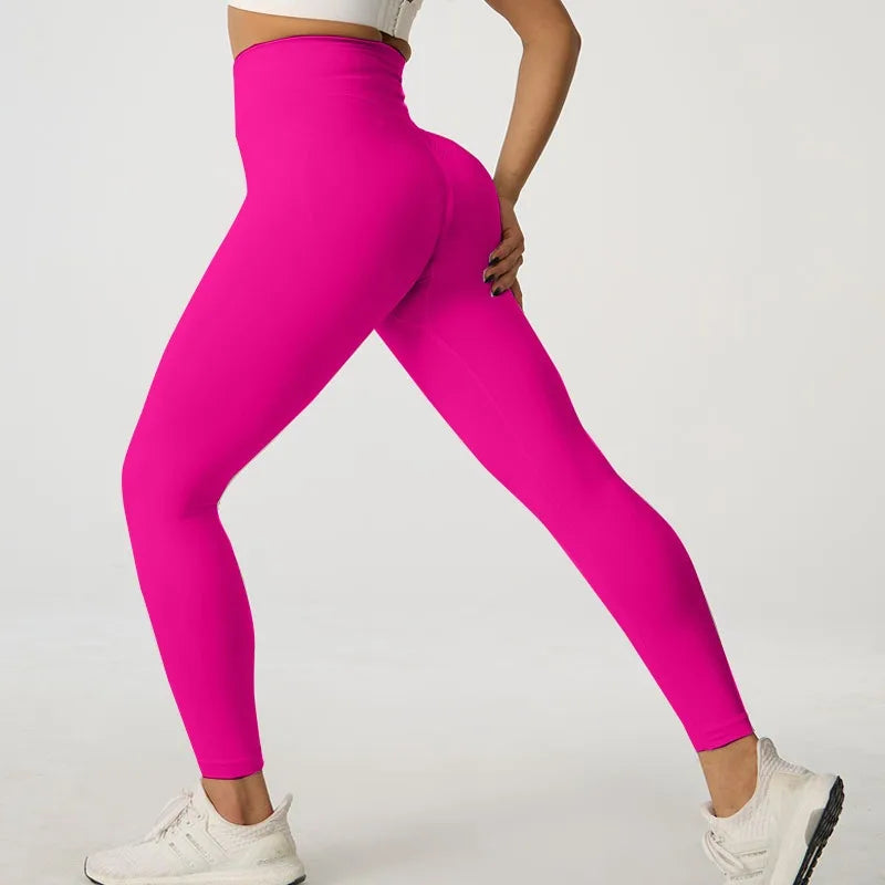Women Seamless Yoga Leggings High Waist Butt Lift Workout Pants Quick Dry Fitness Running Cycling Gym Activewear Tights