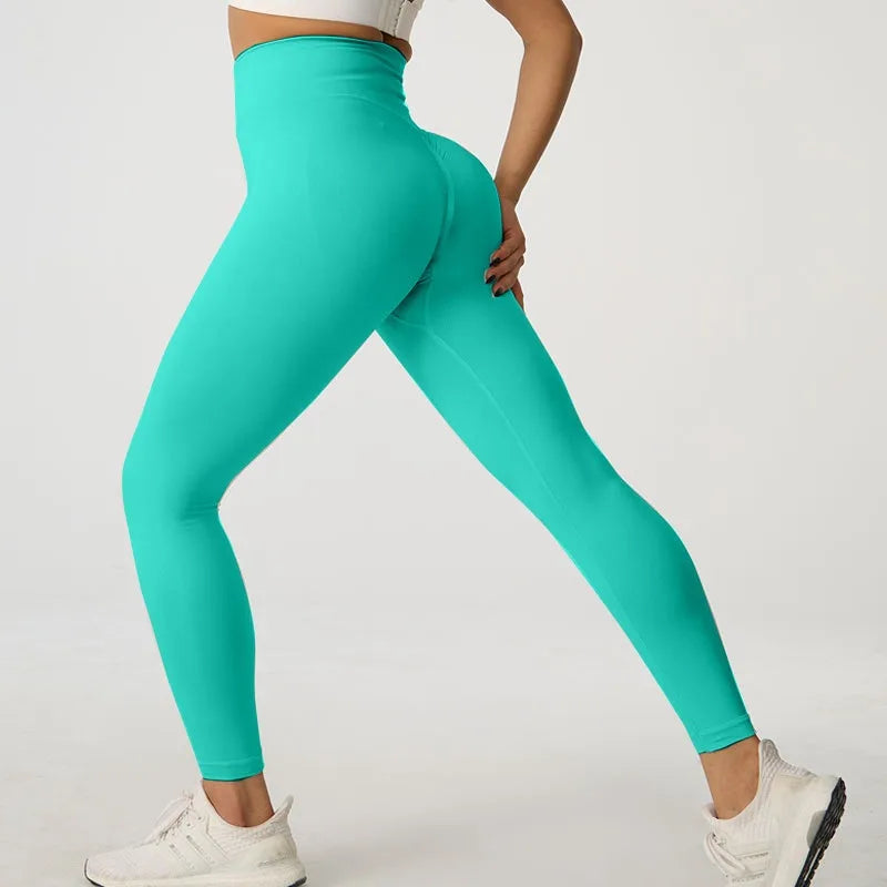 Women Seamless Yoga Leggings High Waist Butt Lift Workout Pants Quick Dry Fitness Running Cycling Gym Activewear Tights