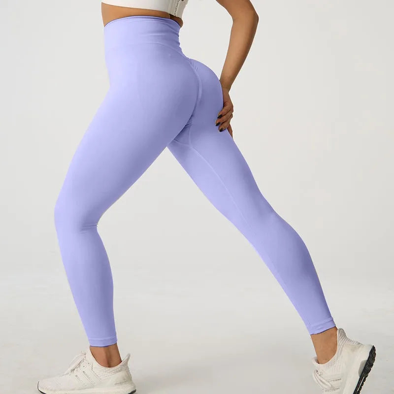 Women Seamless Yoga Leggings High Waist Butt Lift Workout Pants Quick Dry Fitness Running Cycling Gym Activewear Tights