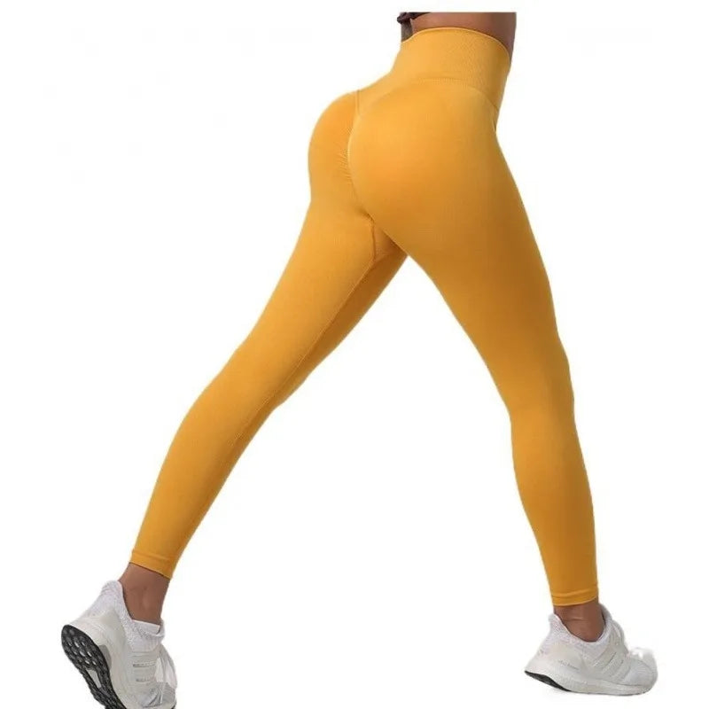 Women Seamless Yoga Leggings High Waist Butt Lift Workout Pants Quick Dry Fitness Running Cycling Gym Activewear Tights