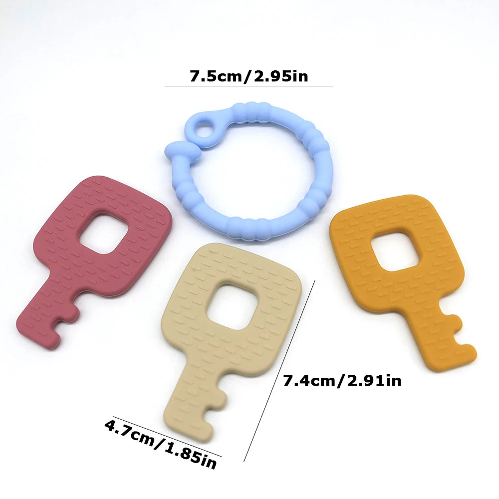 Key Chain and Sensory Teether Bed Bell Silicone Montessori Ball Newborn Baby Toys Children Children's Gifts Growing Up Games
