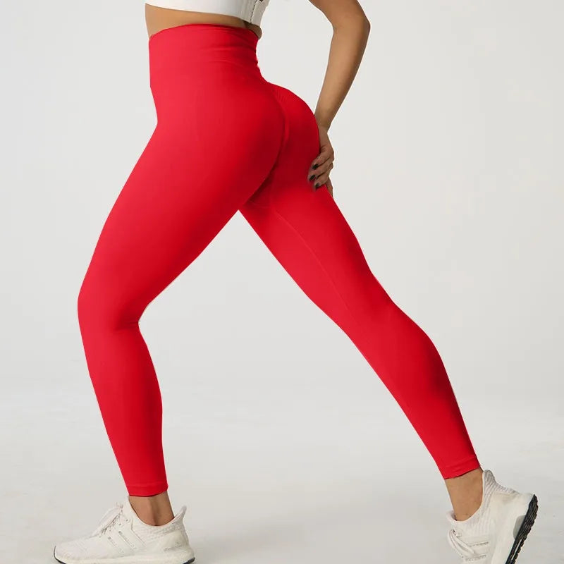 Women Seamless Yoga Leggings High Waist Butt Lift Workout Pants Quick Dry Fitness Running Cycling Gym Activewear Tights