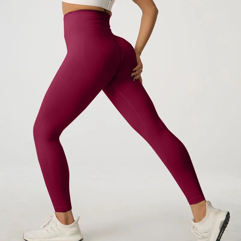 Women Seamless Yoga Leggings High Waist Butt Lift Workout Pants Quick Dry Fitness Running Cycling Gym Activewear Tights