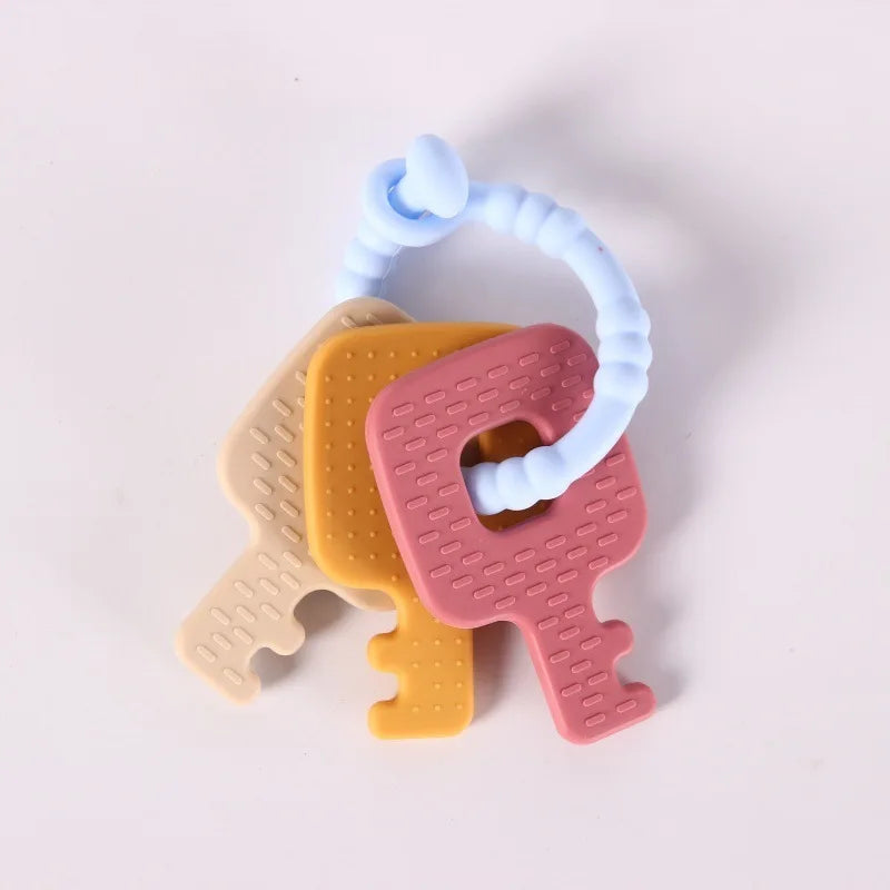 Key Chain and Sensory Teether Bed Bell Silicone Montessori Ball Newborn Baby Toys Children Children's Gifts Growing Up Games