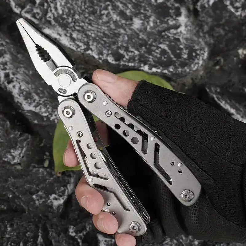 24-in-1 Stainless Steel Multitool Pliers Knife - Portable Folding Multi-Tool for Camping Survival Hunting Gifts for Men/Dad
