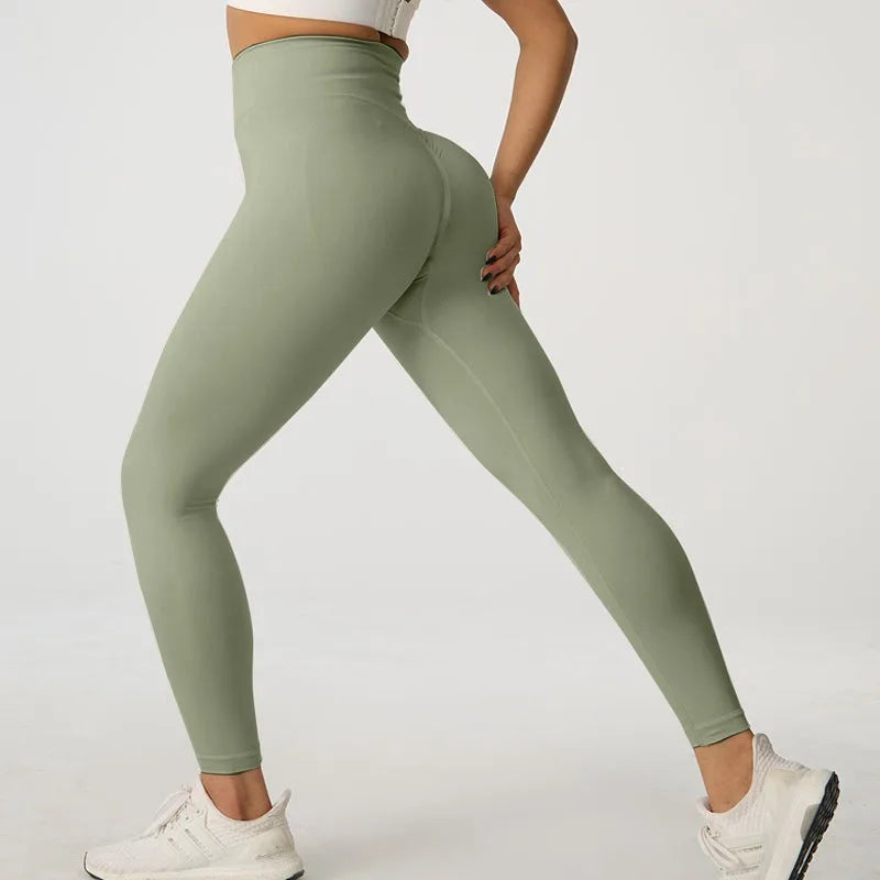 Women Seamless Yoga Leggings High Waist Butt Lift Workout Pants Quick Dry Fitness Running Cycling Gym Activewear Tights
