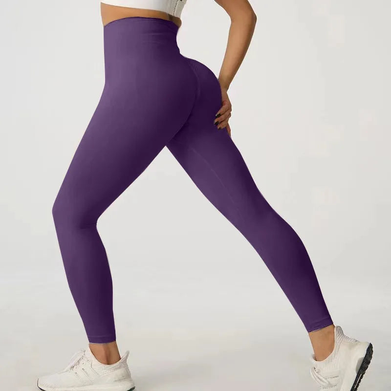 Women Seamless Yoga Leggings High Waist Butt Lift Workout Pants Quick Dry Fitness Running Cycling Gym Activewear Tights