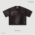 ZODF 2026 Spring Summer Breathable Man V Neck T-ShirtsUnisex High Street 240gsm Boxyfit Mesh Sport T Shirt Brand Design HY1180