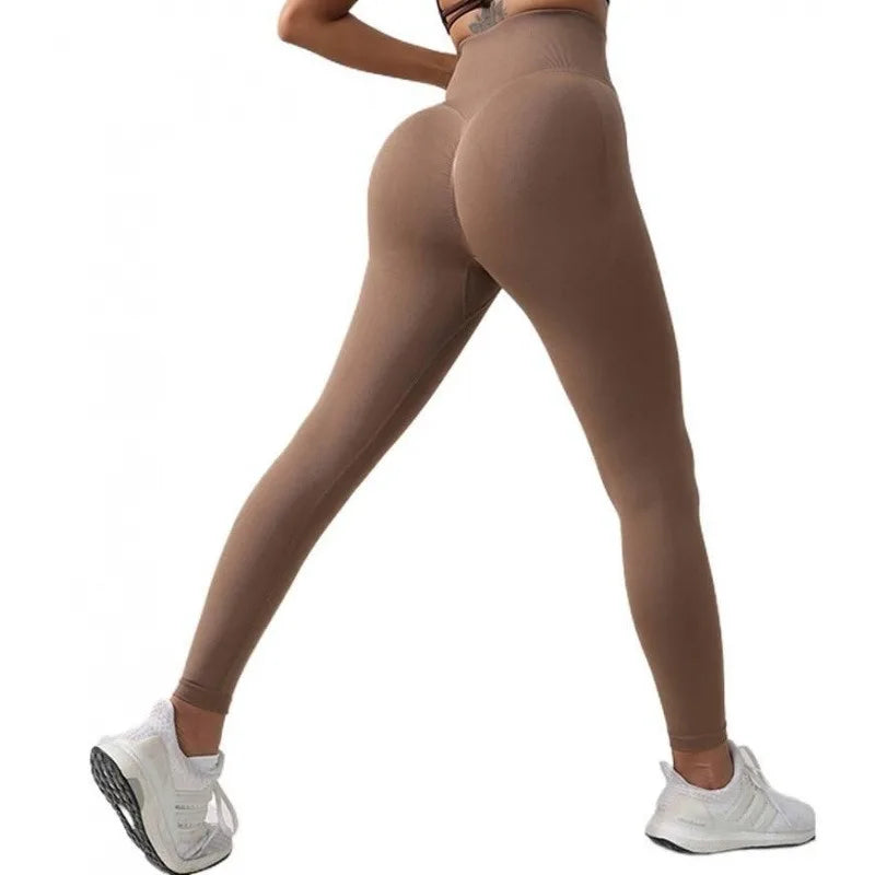 Women Seamless Yoga Leggings High Waist Butt Lift Workout Pants Quick Dry Fitness Running Cycling Gym Activewear Tights