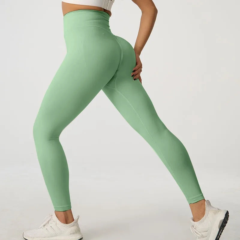 Women Seamless Yoga Leggings High Waist Butt Lift Workout Pants Quick Dry Fitness Running Cycling Gym Activewear Tights