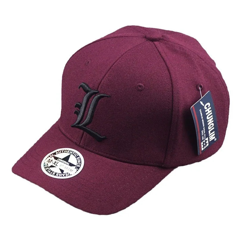 Fitted Full Stretch Closed Letter L Cap Hat Lawliet Flexible Bill New Trucker Men Flex Dad Hip Hop Baseball Sun Visor Era