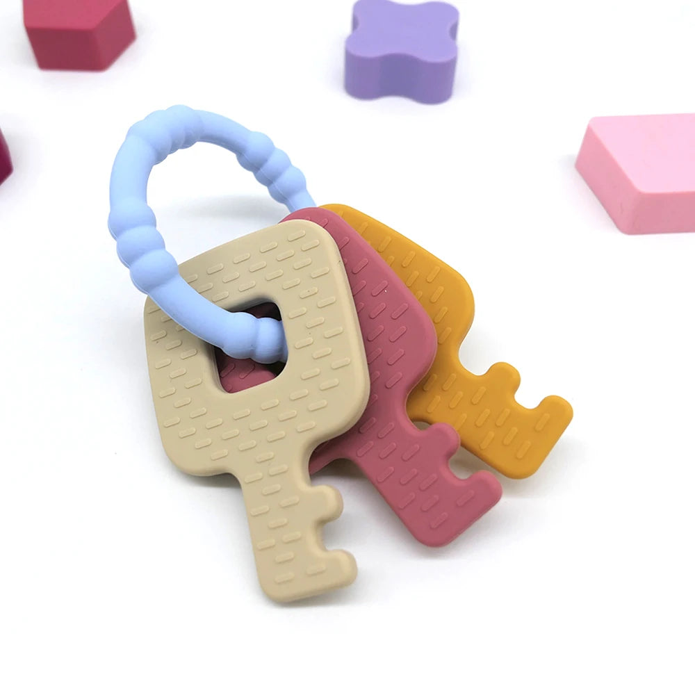 Key Chain and Sensory Teether Bed Bell Silicone Montessori Ball Newborn Baby Toys Children Children's Gifts Growing Up Games