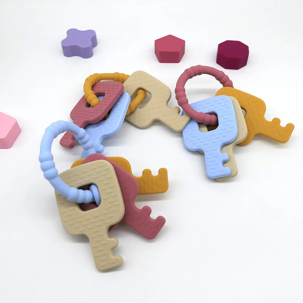 Key Chain and Sensory Teether Bed Bell Silicone Montessori Ball Newborn Baby Toys Children Children's Gifts Growing Up Games