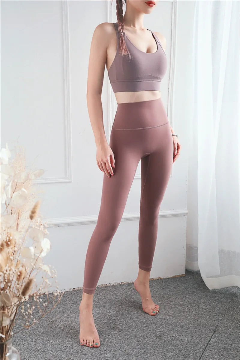 Spring Women Yoga Leggings High Waist Tummy Control Butt Lift Gym Pants Seamless Stretch Workout Running Fitness Activewear
