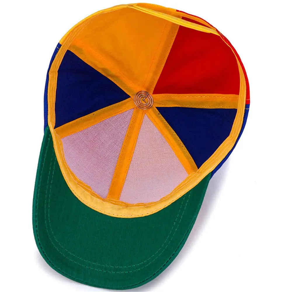 1PC Rainbow Bamboo Dragonfly Baseball Cap Funny Helicopter Propeller Adventure Dad Hat Snapback Hat For Adult Kids Boys Girls