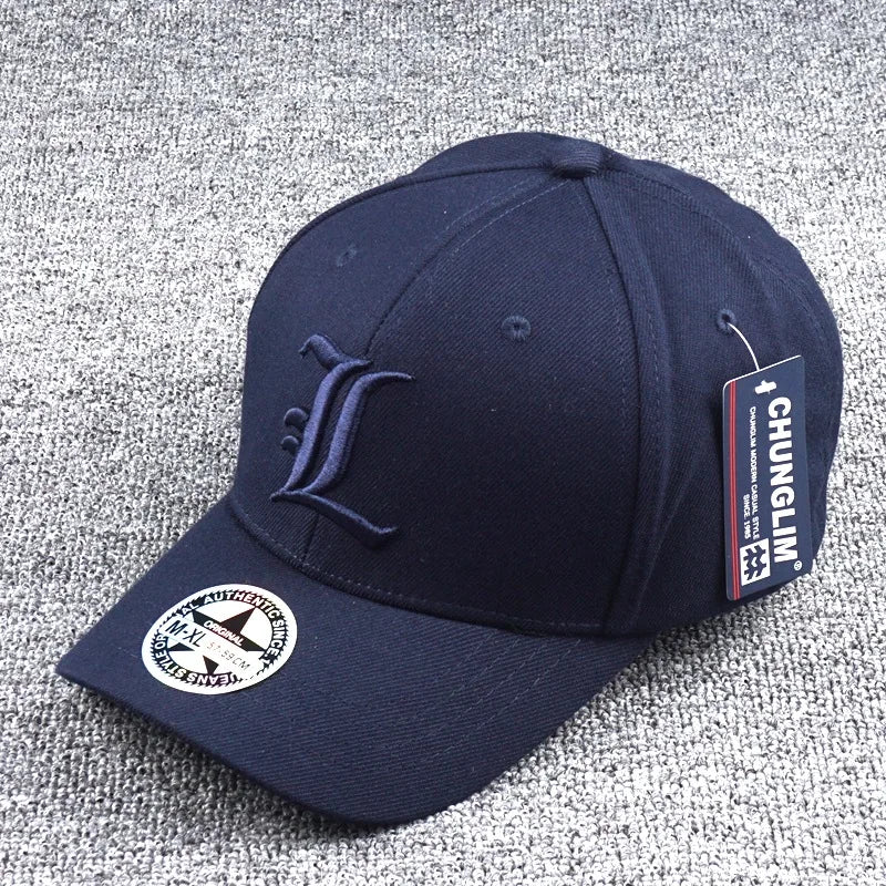Fitted Full Stretch Closed Letter L Cap Hat Lawliet Flexible Bill New Trucker Men Flex Dad Hip Hop Baseball Sun Visor Era