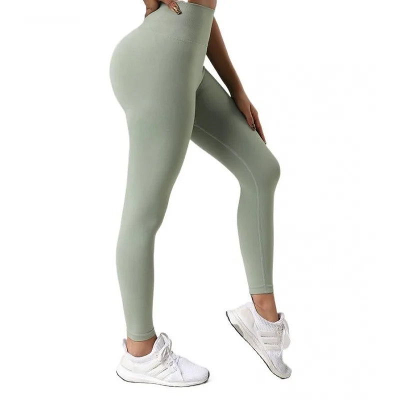 Women Seamless Yoga Leggings High Waist Butt Lift Workout Pants Quick Dry Fitness Running Cycling Gym Activewear Tights