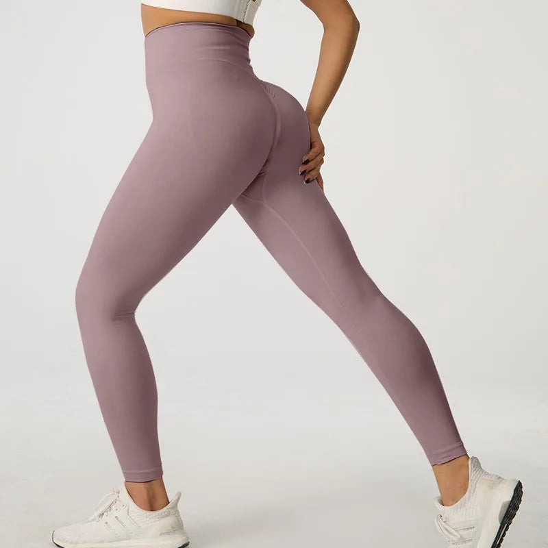 Women Seamless Yoga Leggings High Waist Butt Lift Workout Pants Quick Dry Fitness Running Cycling Gym Activewear Tights