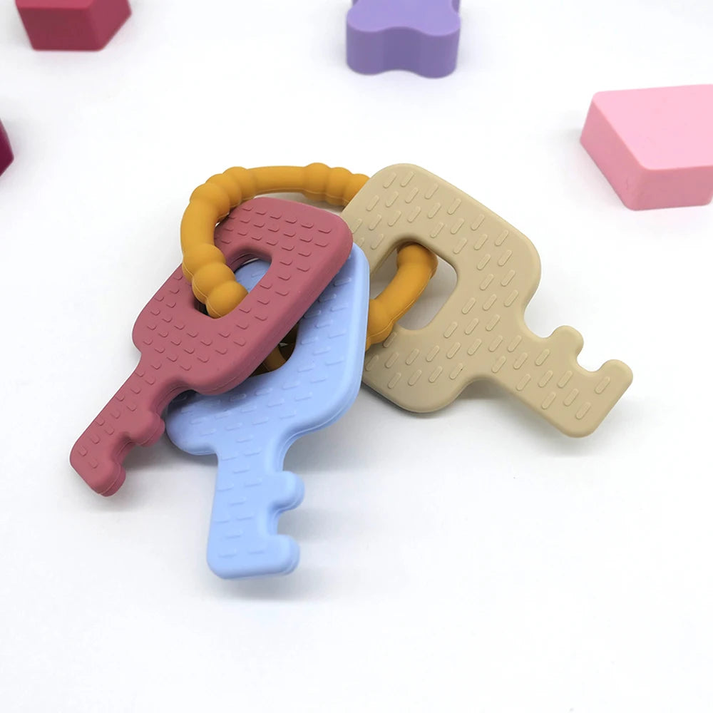 Key Chain and Sensory Teether Bed Bell Silicone Montessori Ball Newborn Baby Toys Children Children's Gifts Growing Up Games