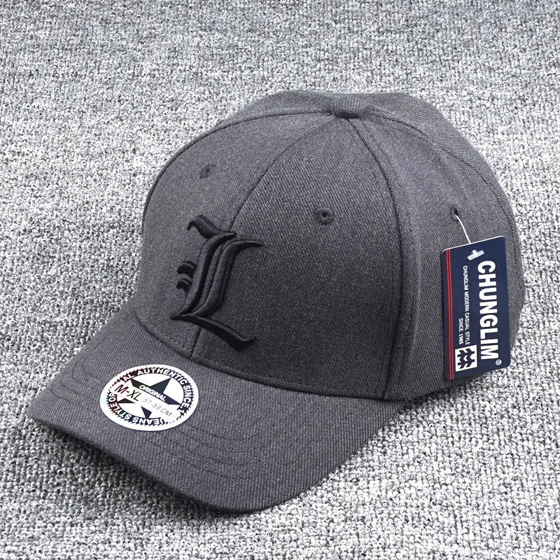 Fitted Full Stretch Closed Letter L Cap Hat Lawliet Flexible Bill New Trucker Men Flex Dad Hip Hop Baseball Sun Visor Era