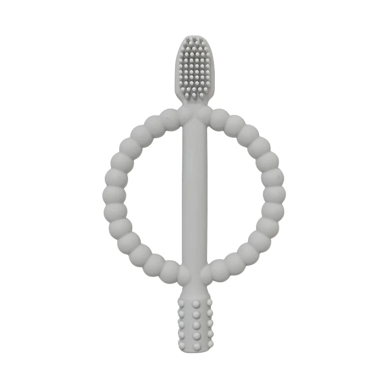 1pcs Baby teething toys with easy-grip handles, BPA Free Silicone Teether Ring, suitable for Teether Toys for Toddle