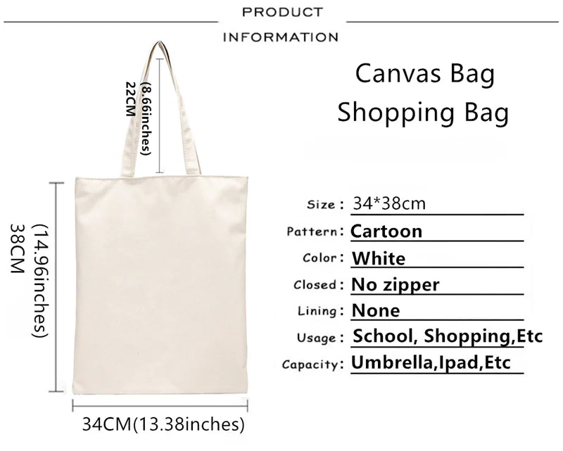 Foldable Shoulder Bag Tote Eco Shopping Canvas Tote Bag HandBag