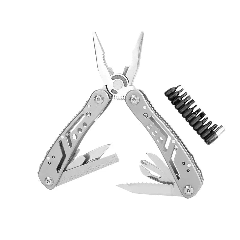 24-in-1 Stainless Steel Multitool Pliers Knife - Portable Folding Multi-Tool for Camping Survival Hunting Gifts for Men/Dad