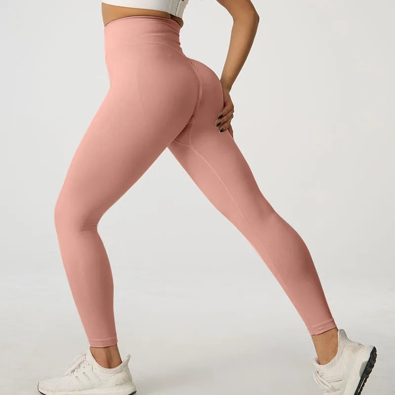 Women Seamless Yoga Leggings High Waist Butt Lift Workout Pants Quick Dry Fitness Running Cycling Gym Activewear Tights