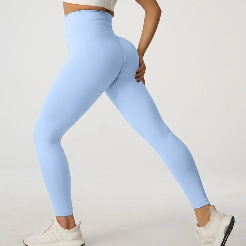 Women Seamless Yoga Leggings High Waist Butt Lift Workout Pants Quick Dry Fitness Running Cycling Gym Activewear Tights