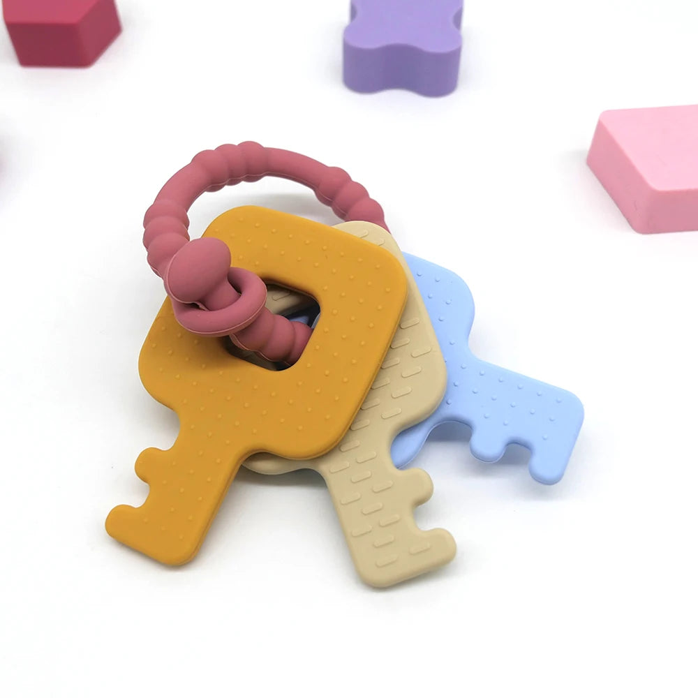 Key Chain and Sensory Teether Bed Bell Silicone Montessori Ball Newborn Baby Toys Children Children's Gifts Growing Up Games